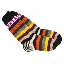 Шкарпетки теплі Тапа Kathmandu вовна яка M Різнокольорові візерунки (27280)