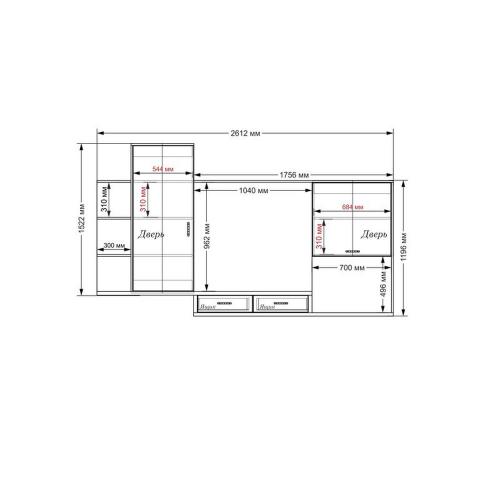 Стінка в вітальню Тиса Мебель Вітальня-204 Сонома Білий 1520x300x2160 мм Стінка в вітальню Тиса Мебель Вітальня-204 Сонома Білий 1520x300x2160 мм
