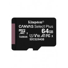 Карта пам'яті MicroSDXC 64GB UHS-I Class 10 Kingston Canvas Select Plus R100MB/s (SDCS2/64GBSP)