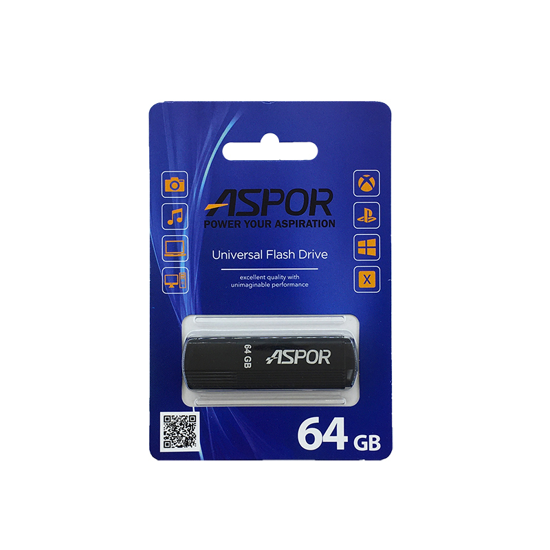 USB Flash Aspor AR121 64GB- чорний
