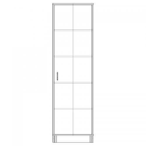 Шафа-Пенал Тиса Мебель ШС-602 Дуб сонома 205x35x60 см