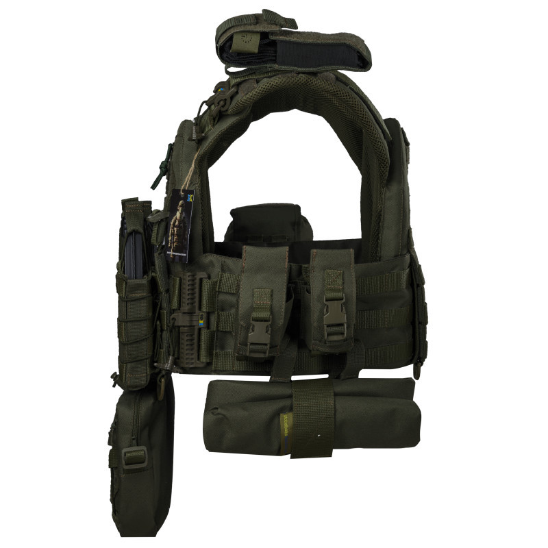 Плитоноска тактична зі швидким скиданням з підсумками No Brand Warmor Gen.3 Pro Max One Size Оливковий (2396567750)