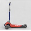 Самокат триколісний Best Scooter складане алюмінієве кермо, 3 колеса PU зі світлом Black/Red (102031)