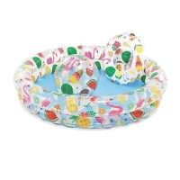 Дитячий надувний басейн Intex 59460 «Фрукти», 122 х 25 см, з м'ячиком та колом