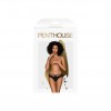 Трусики-бразиліана Penthouse Adore Me L/XL Black, квіткове мереживо, тоненькі ремінці, бантики в інтернет супермаркеті PbayMarket!