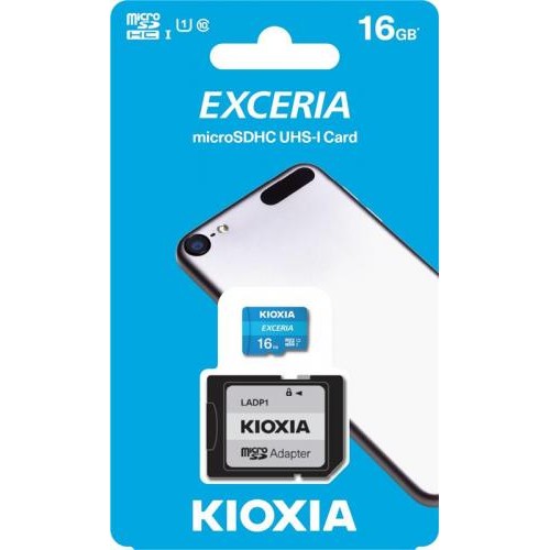 Карта пам'яті MicroSDHC 16GB UHS-I Class 10 Kioxia Exceria R100MB/s (LMEX1L016GG2) + SD-адаптер в інтернет супермаркеті PbayMarket!