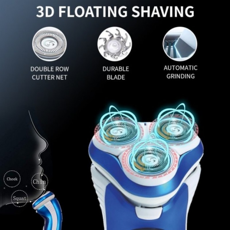 Акумуляторна вологостійка чоловіча електробритва з плаваючими ножами Dsp 60081 (49241)