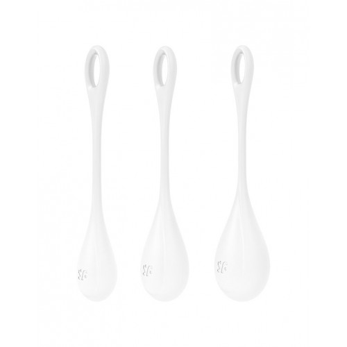 Набір йоні намистин Satisfyer Yoni Power 1 White, діаметр 2-2,5-3см, вага 22-46-74гр в інтернет супермаркеті PbayMarket!