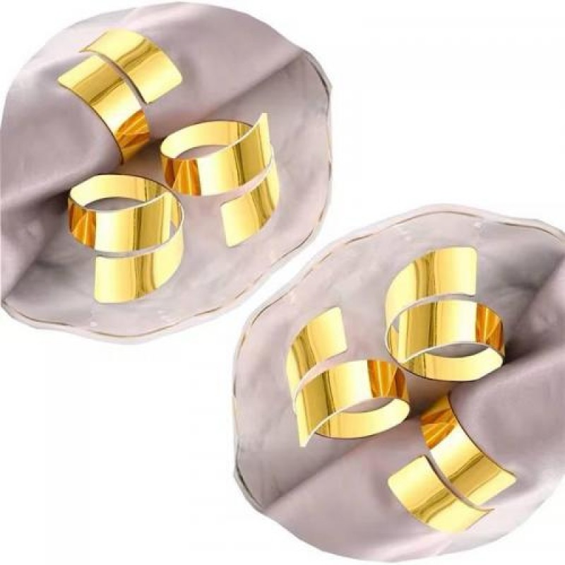 Набір каблучок для серветок Світ текстилю Gold 6 шт 45х50 мм Золотистий