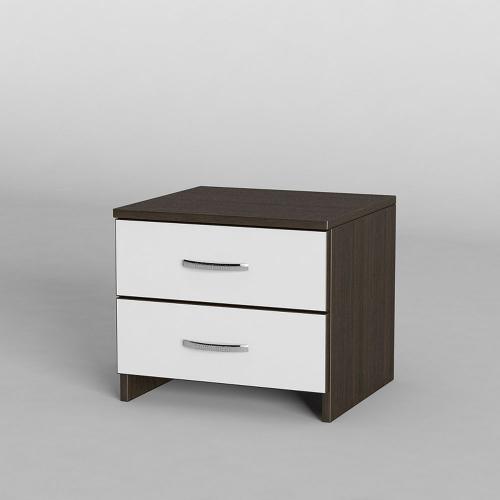 Тумба приліжкова Тиса Мебель ТП-104 Венге Білий 38x40x40 см Тумба приліжкова Тиса Мебель ТП-104 Венге Білий 38x40x40 см