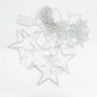 Гірлянда-штора Lugi Зірки розмір 3*0,7м 12 фігур синій (1733054BL)