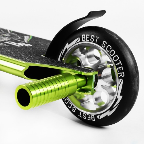 Самокат трюковий Best Scooter Spider HIC-система пеги алюмінієвий диск та дека колеса PU 100 кг Green (107488)