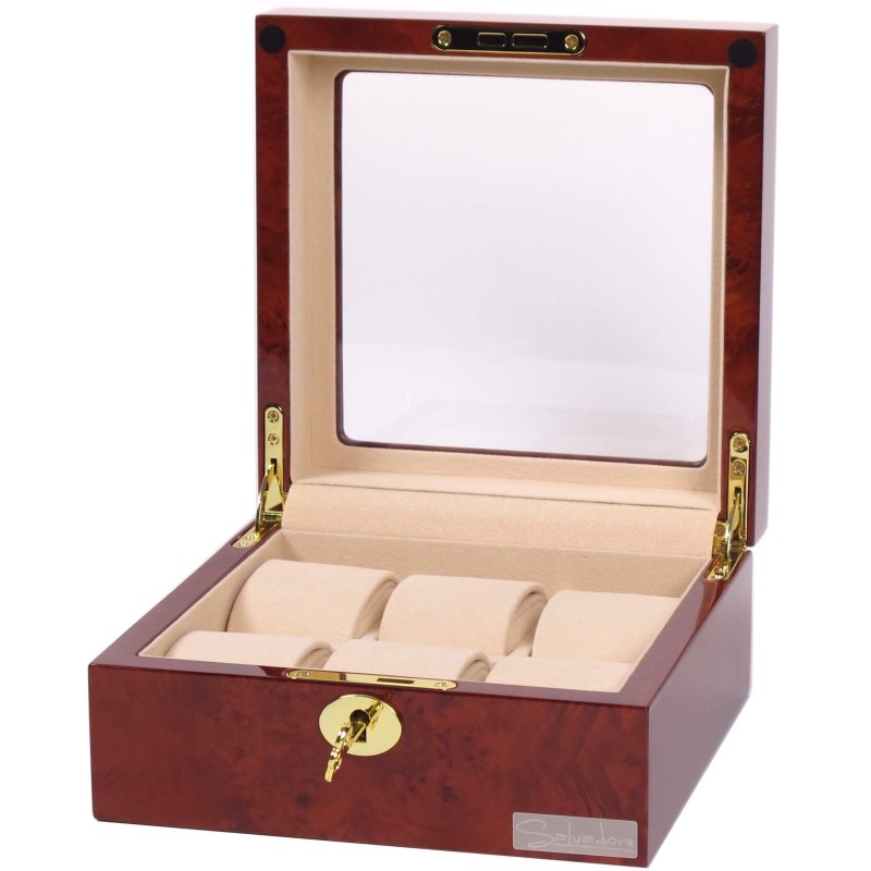 Шкатулка для зберігання годинників Salvadore 804-6DBC Коричневий