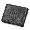 Портмоне CROCODILE LEATHER 18004 з натуральної шкіри крокодила Чорне, Чорний