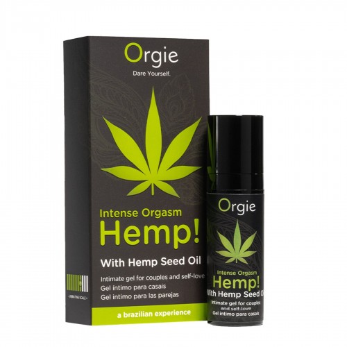 Збуджувальний гель для пар Orgie Hemp! Intense Orgasm, 15 мл, тепло-холод, ефект сильної вібрації