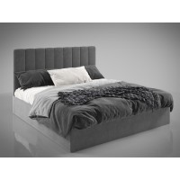 Ліжко BNB BacardiDesign без підйомного механізму 180x200 сірий