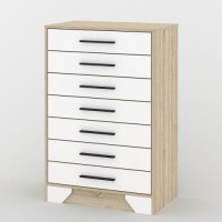 Комод Тиса Мебель 118 Дуб сонома Білий 110x40x73 см