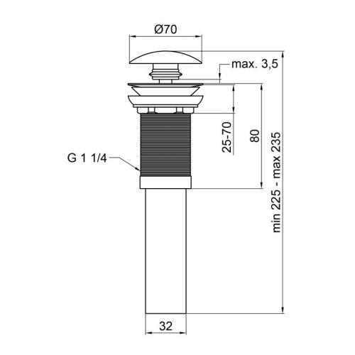 Донний клапан QTAP PU02 WHITE QT066PU02W