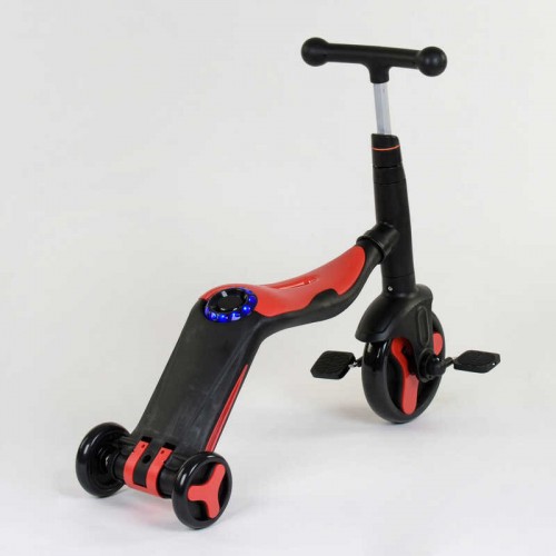 Самокат дитячий 3в1 Best Scooter з PU колесами (світло+музика) - Red (80454)