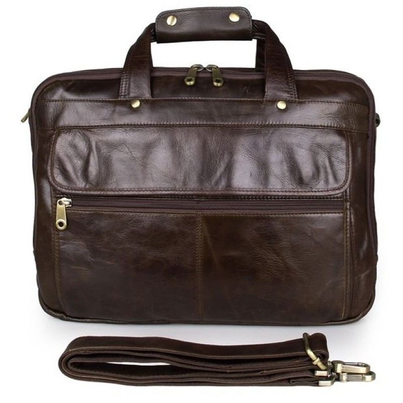 Сумка чоловіча Vintage 14247 для ноутбука з діагоналлю 15.6 дюйма Коричнева, Коричневий