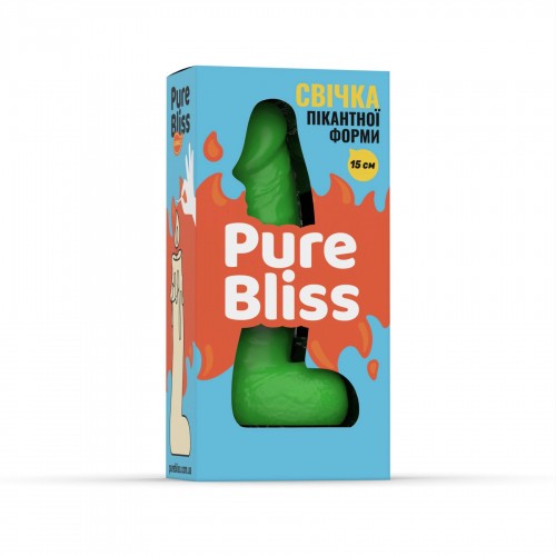 Свічка у вигляді члена Pure Bliss MINI Green 15 см