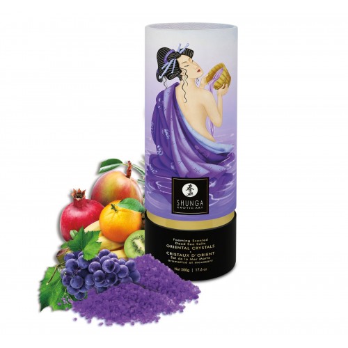 Пінлива сіль для ванни Shunga Dead Sea salt Oriental Crystals — Exotic Fruits (500 г), сіль Мертвого в інтернет супермаркеті PbayMarket!