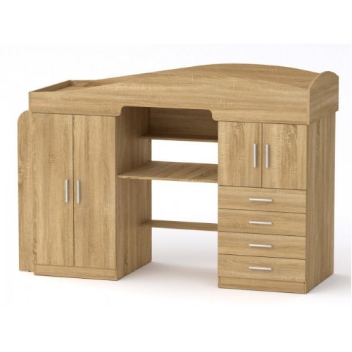 Двоярусне ліжко-горище Компанит Універсал-2 207,6х74,4х140,8 см Дуб сонома Двоярусне ліжко-горище Компанит Універсал-2 207,6х74,4х140,8 см Дуб сонома