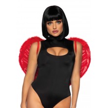 Крила дияволиці Leg Avenue devil wings Red, справжнє пір’я