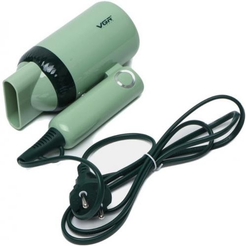 Портативний фен VGR V-421 1200 Вт Зелений (2390000048) Портативний фен VGR V-421 1200 Вт Зелений (2390000048)