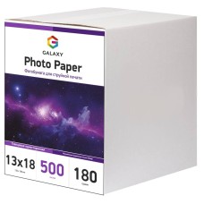 Фотопапір Galaxy 180 г/м2 глянець 13x18 см Білий 500 шт