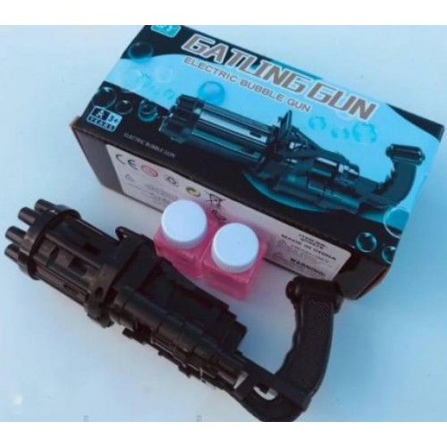 Дитячий пістолет Gatling для бульбашок Чорний Дитячий пістолет Gatling для бульбашок Чорний