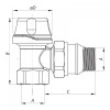Кран термостатичний кутовий 1/2