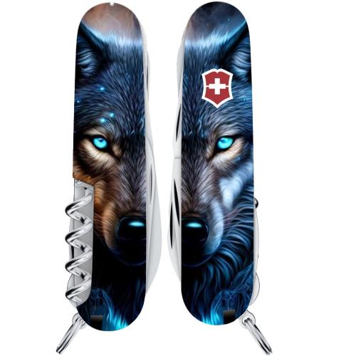 Складаний ніж Victorinox Huntsman Animal 91 мм 16 функцій Вовк (1.3713.3_F1040pw) Складаний ніж Victorinox Huntsman Animal 91 мм 16 функцій Вовк (1.3713.3_F1040pw)