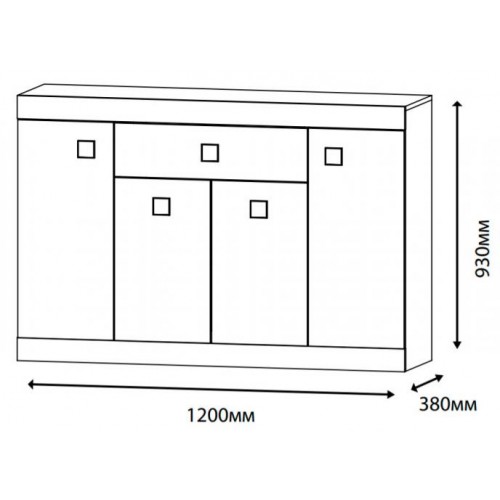 Комод для речей Еверест Соната 7 Венге + білий (Son-1) Комод для речей Еверест Соната 7 Венге + білий (Son-1)