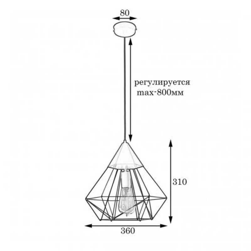 Світильник підвісний MSK Electric Crystal у стилі лофт MR 0538 GR