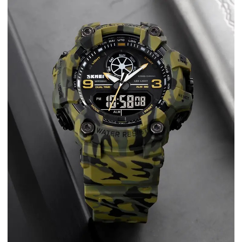Чоловічий армійський наручний годинник Skmei 1818 Камуфляж
