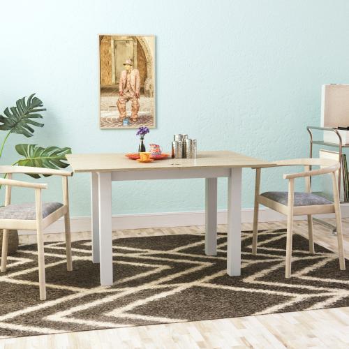 Стіл кухонний разкладний Art In Head Dinner 90*60/120 см Дуб сонома + Білий Стіл кухонний разкладний Art In Head Dinner 90*60/120 см Дуб сонома + Білий