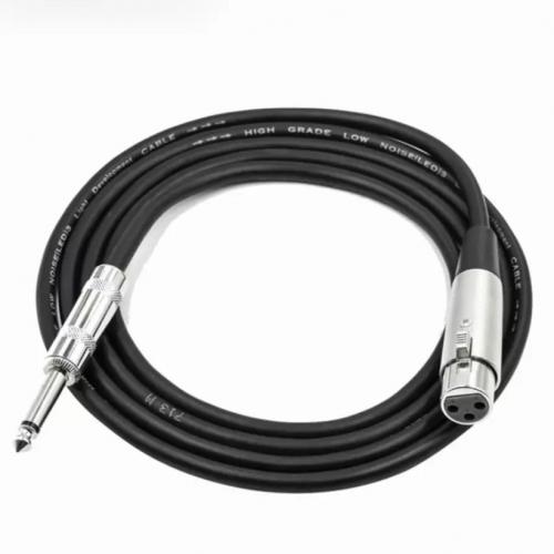 Кабель для мікрофону Manchez S8 XLR (мама) - Jack 6.3 мм 2.5 м Black (3_02483) Кабель для мікрофону Manchez S8 XLR (мама) - Jack 6.3 мм 2.5 м Black (3_02483)