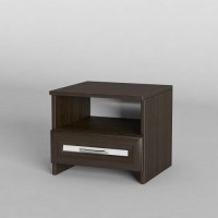 Тумба приліжкова Тиса Мебель ТП-101 Венге Білий 38x40x40 см