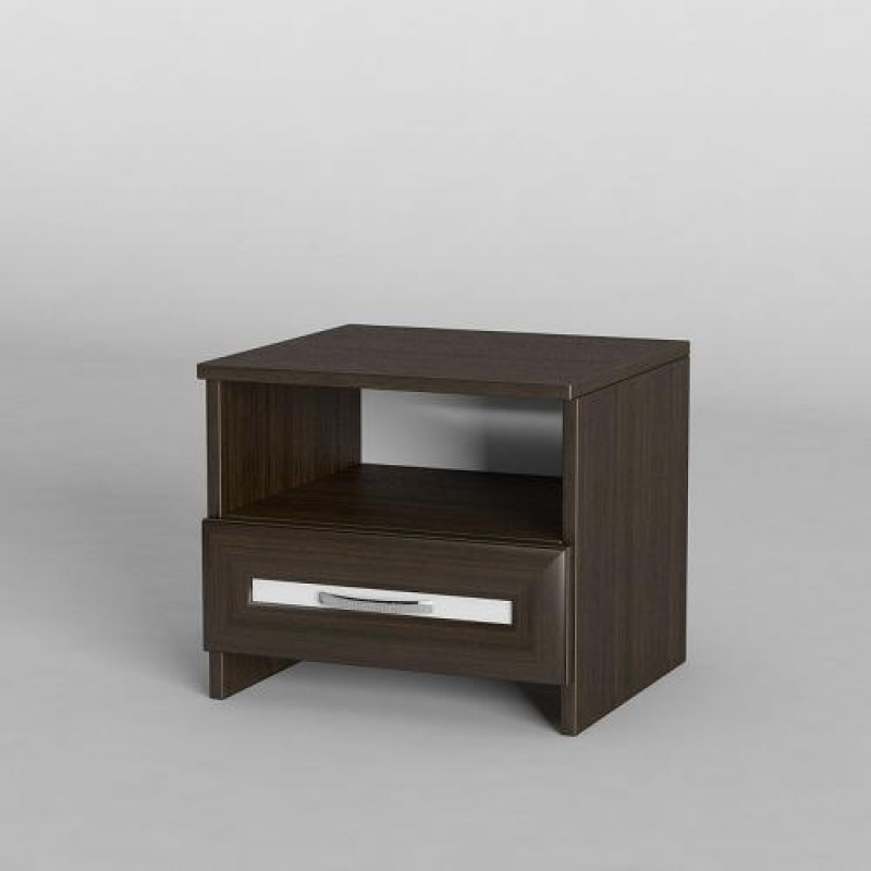 Тумба приліжкова Тиса Мебель ТП-101 Венге Білий 38x40x40 см