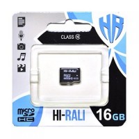 Карта пам'яті MicroSDHC 16GB UHS-I Class 10 Hi-Rali (HI-16GBSD10U1-00)