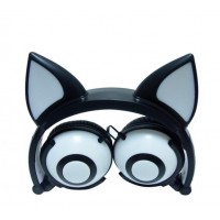 Навушники SUNROZ Linx Bear Ear Headphone з вушками Лисички LED Чорний (SUN2648) Навушники SUNROZ Linx Bear Ear Headphone з вушками Лисички LED Чорний (SUN2648)