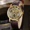 Наручний годинник жіночий Winner Gold Brown Золотий (844)