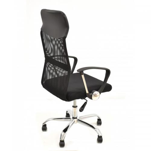 Крісло офісне Оливія SDM Синхромеханізм сітка екошкіра чорна