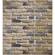 Самоклеюча декоративна 3D панель Loft Expert Цегла 700x770x5 мм Різнокольоровий (623)