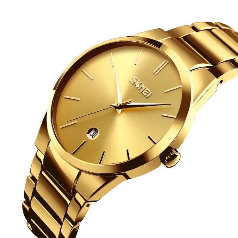 Чоловічий наручний годинник Skmei 9140 Золотистий