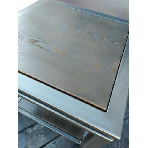 Столик журнальний, кавовий GoodsMetall з металу та дерева Лофт 