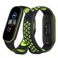 Ремінець Double Color Metal Clasp для Xiaomi Mi Band 5/6 Black-Lime Ремінець Double Color Metal Clasp для Xiaomi Mi Band 5/6 Black-Lime