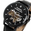 Наручний годинник чоловічий BESTA Skeleton UA Black Чорний (3121)