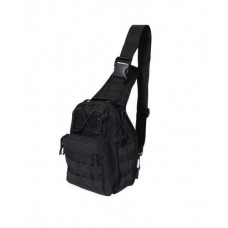 Рюкзак-сумка тактична військова через плече Military Oxford 600D 6 л Black (1168)